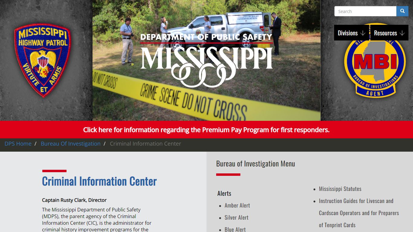 Criminal Information Center | Mississippi Department of Public Safety